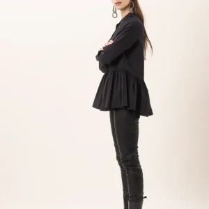 Neu! NARCISA Bluse Volant in Schwarz