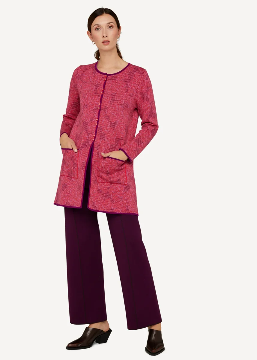 Impressionist Longcardigan in Passionate pink – Bild 4