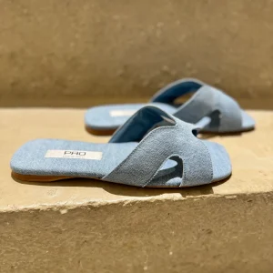 PAO Sommer Pantolette in Jeansoptik