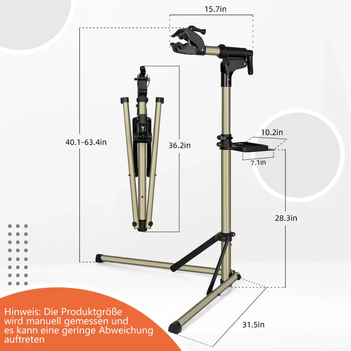 ROCKBROS Fahrrad Montageständer Fahrradhalter 65lbs für MTB Rennrad E-Bike – Bild 5