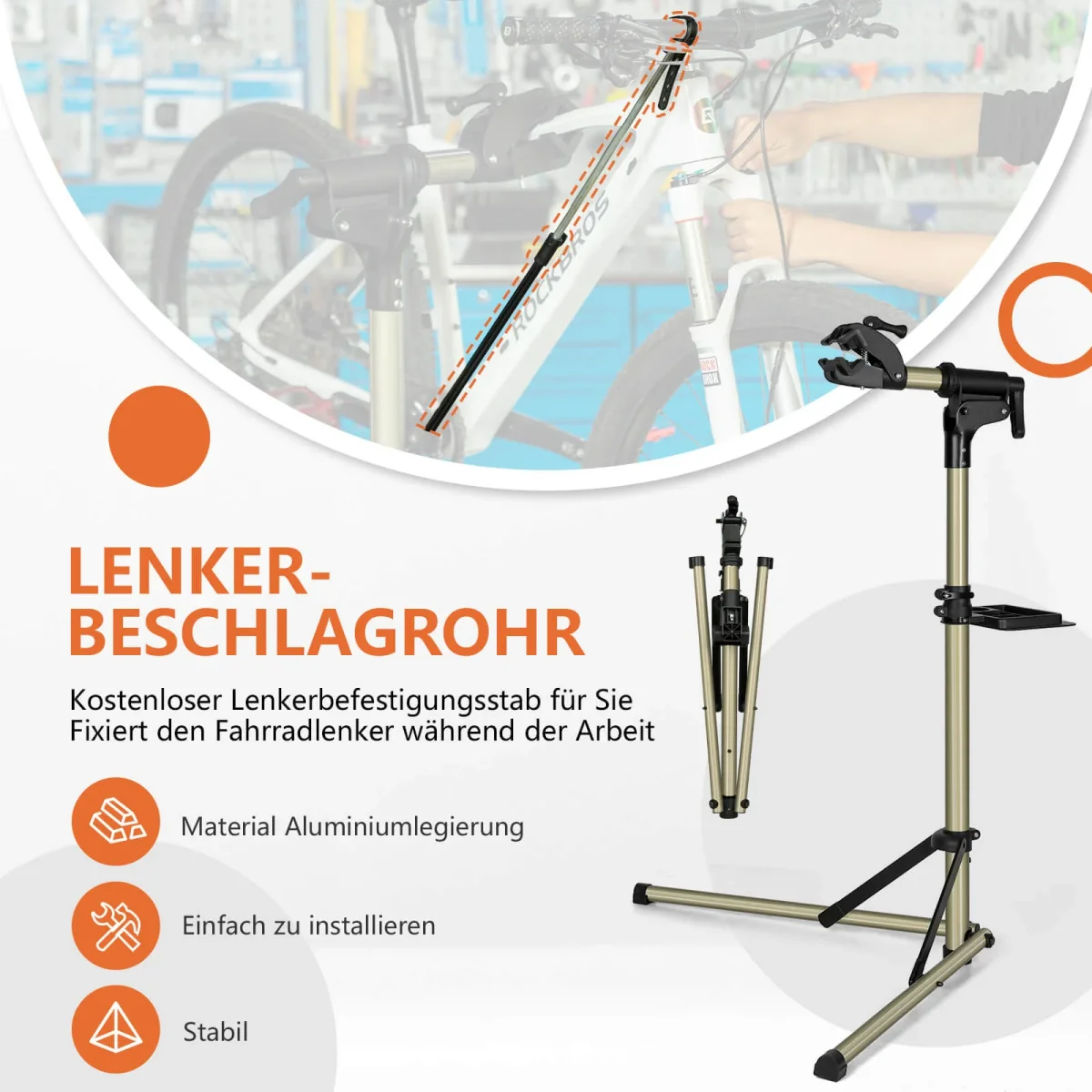 ROCKBROS Fahrrad Montageständer Fahrradhalter 65lbs für MTB Rennrad E-Bike – Bild 7