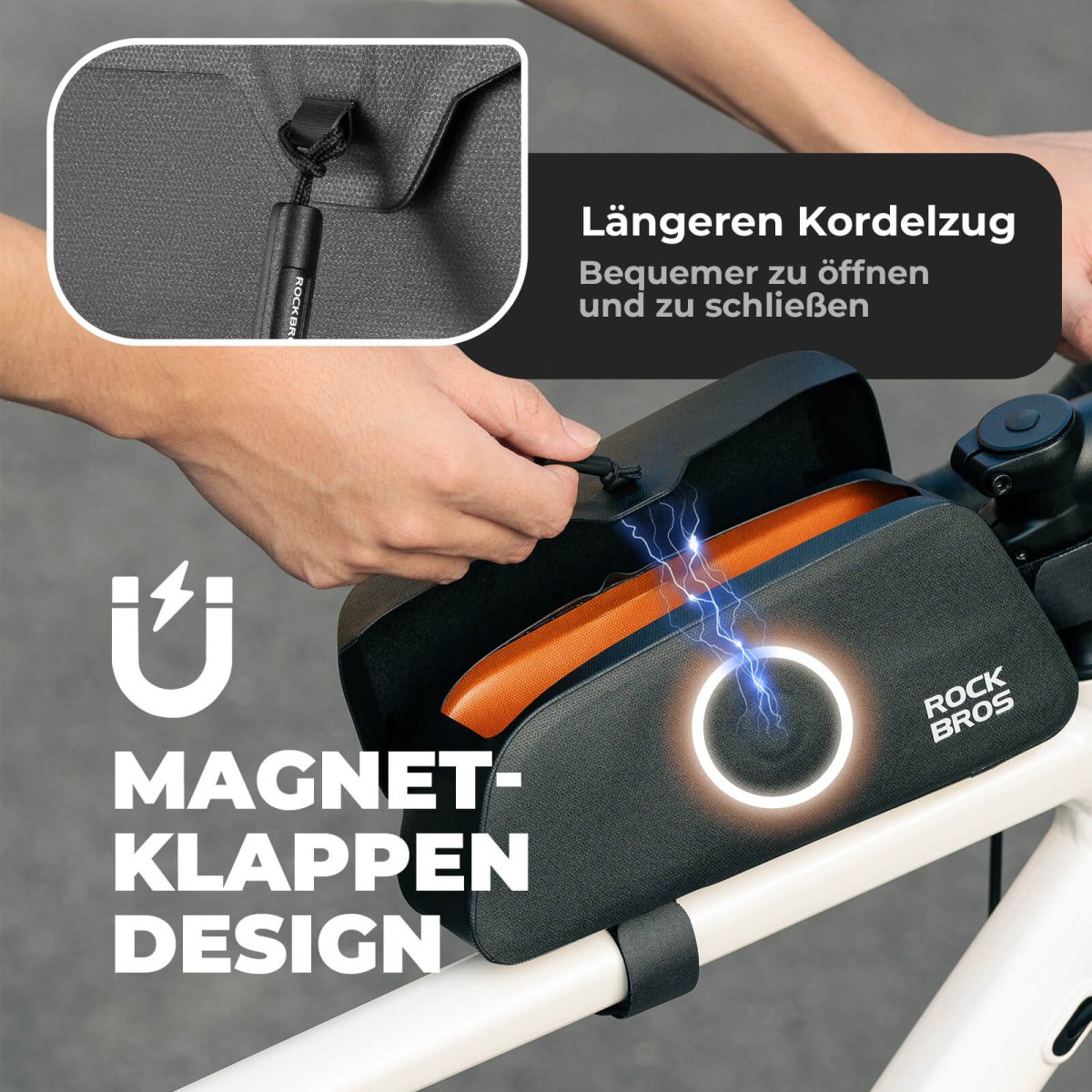 Magnetische Oberrohrtasche 100% Wasserdicht – Bild 9