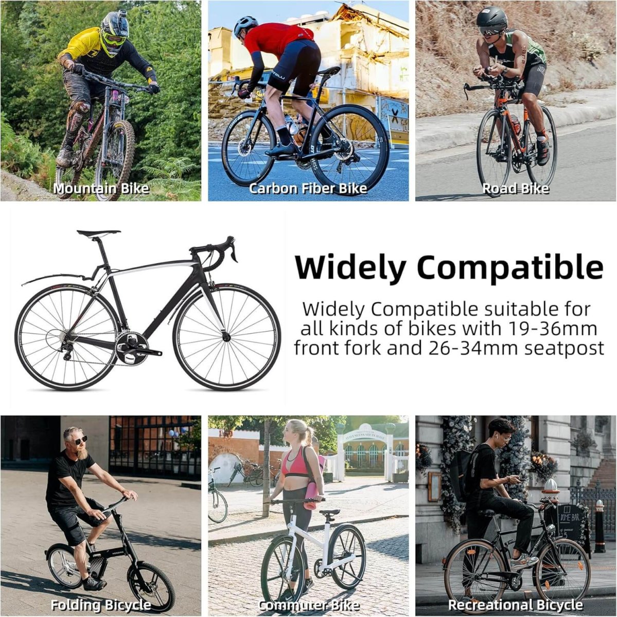 Fahrrad Schutzblech Set Vorne/Hinten Verstellbar – Bild 8