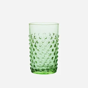 Wasserglas mit Noppen Limettengrün (2er)
